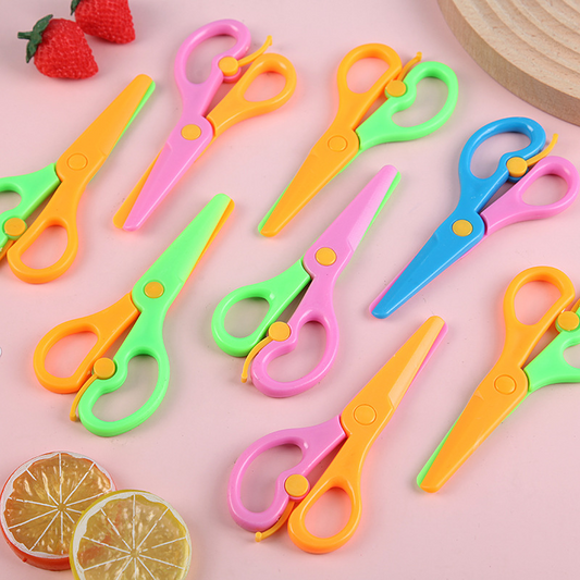 Craft scissors, children's plastic scissors, elementary school stationery, spring safety scissors, kindergarten